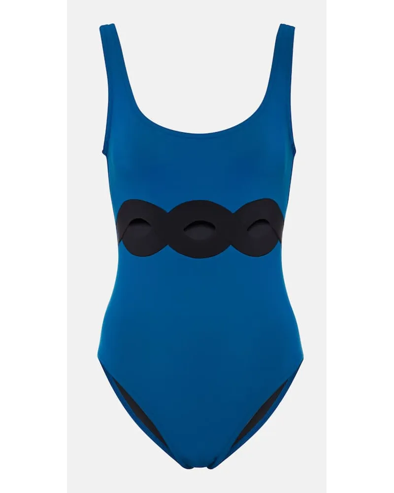 Karla Colletto Costume intero Octavia con cut-out Blu