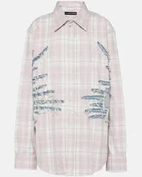 Y/PROJECT Camicia Whisker in cotone a quadri Multicolore