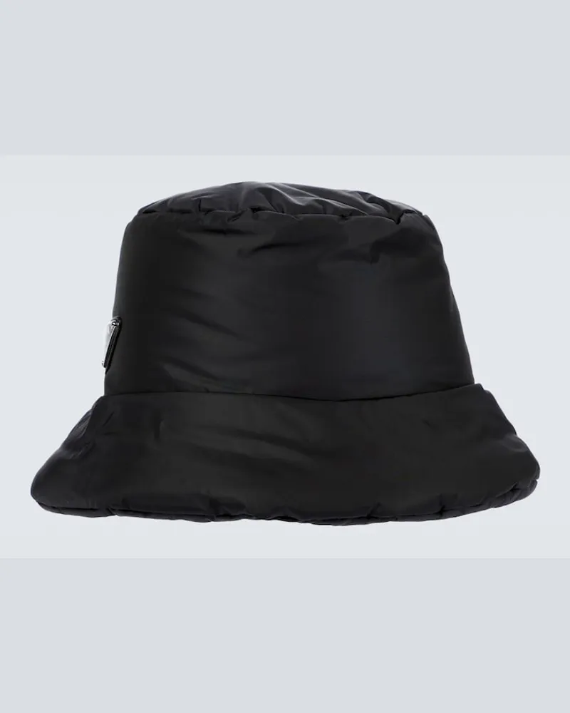 Prada Cappello da pescatore in Re-Nylon Nero
