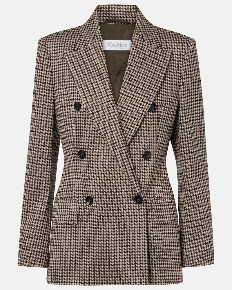 Max Mara Blazer doppiopetto pied-de-poule Multicolore