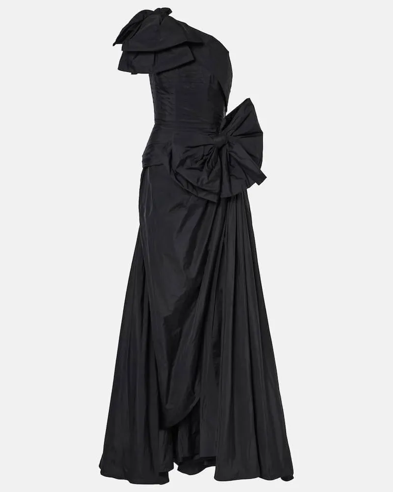 Elie Saab Abito lungo monospalla in taffetÃ Nero