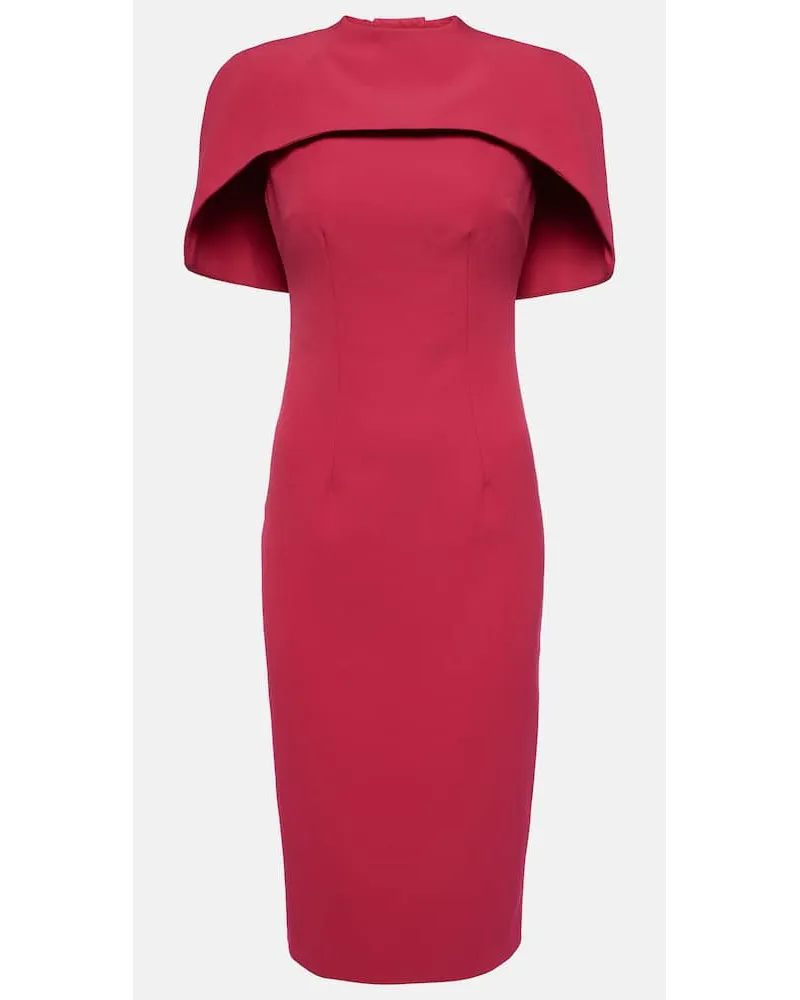 Safiyaa Abito midi con mantella Rosa