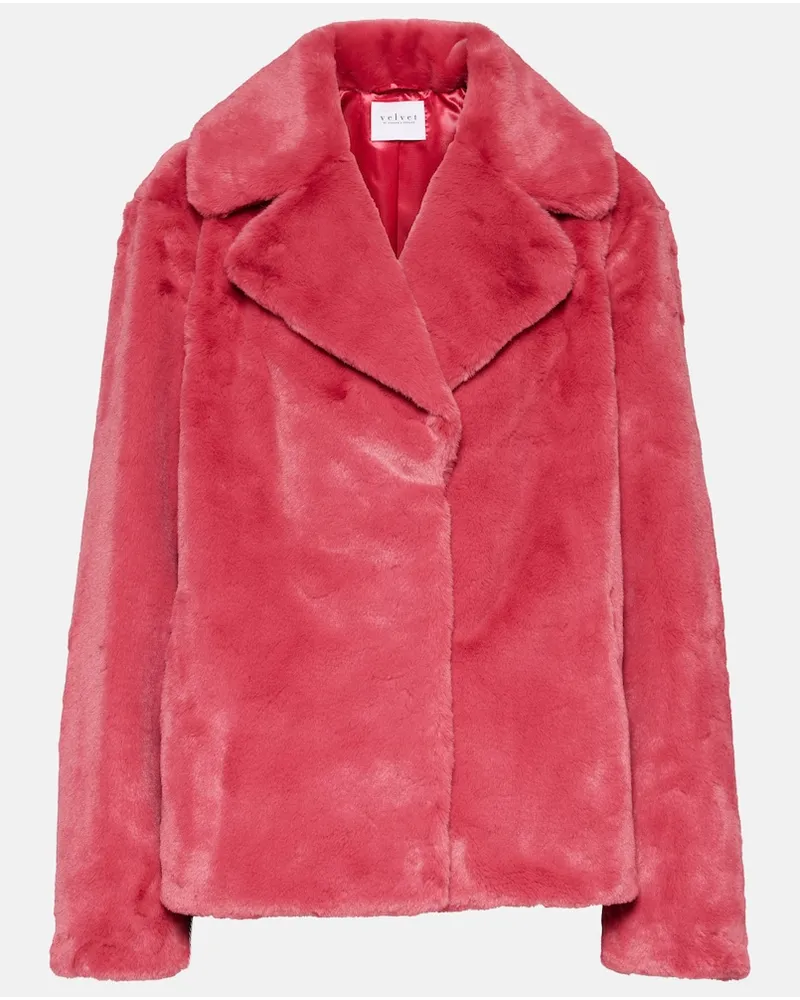 Velvet Giacca Raquel in pelliccia sintetica Rosso