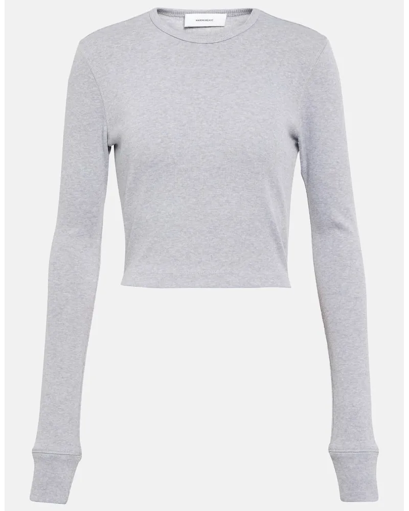 WARDROBE.NYC x Hailey Bieber - Top in misto cotone Nero