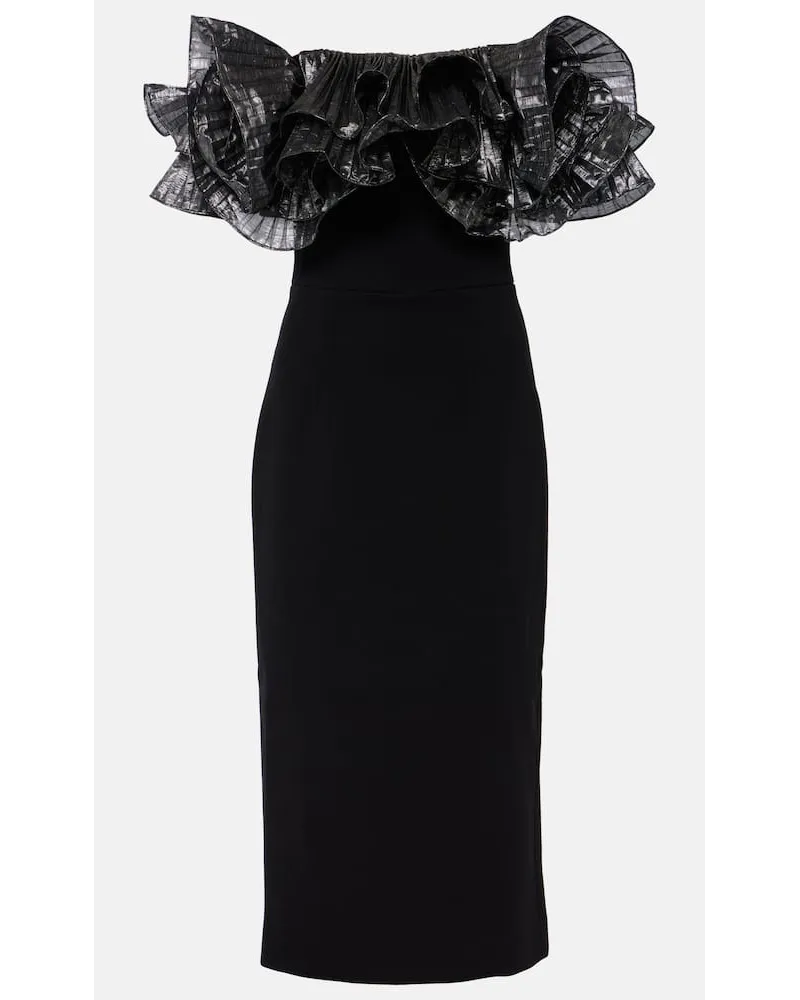 Rebecca Vallance Abito midi Lumi con volant Multicolore