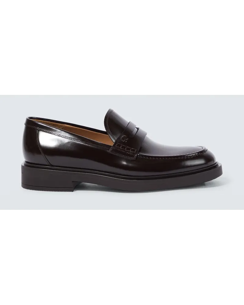 Gianvito Rossi Mocassini Harris in pelle Marrone