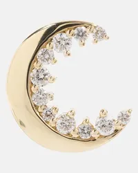 Sydney Evan Orecchino singolo Crescent Moon in oro 14kt con diamanti Oro