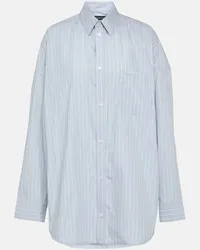 Balenciaga Camicia oversize in cotone a righe Multicolore