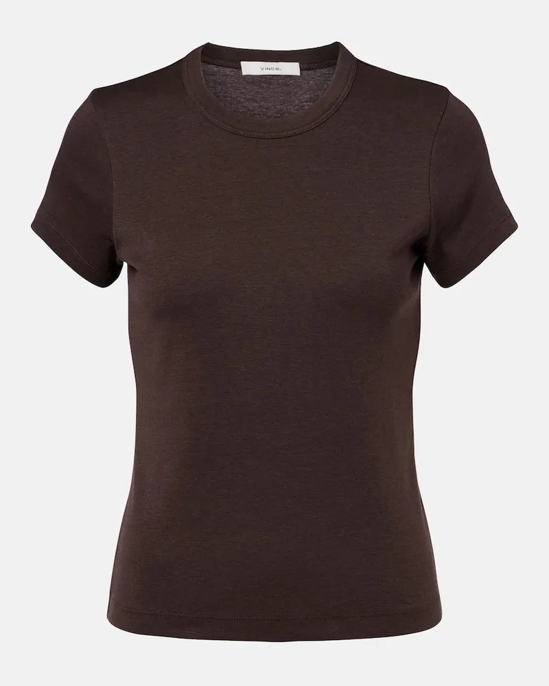 Vince T-shirt '90s in misto cotone Marrone