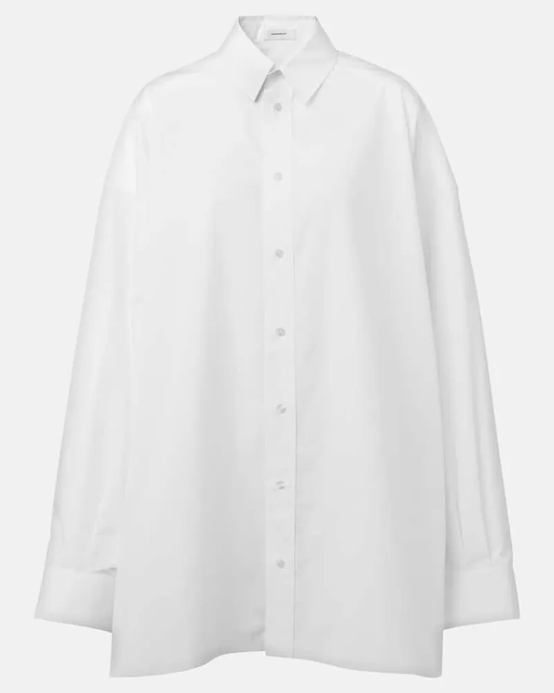 WARDROBE.NYC Abito chemisier in popeline di cotone Bianco