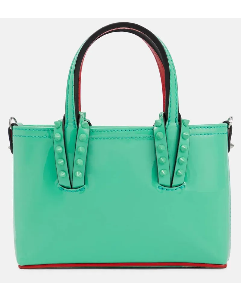 Christian Louboutin Borsa Cabata Nano in vernice Verde
