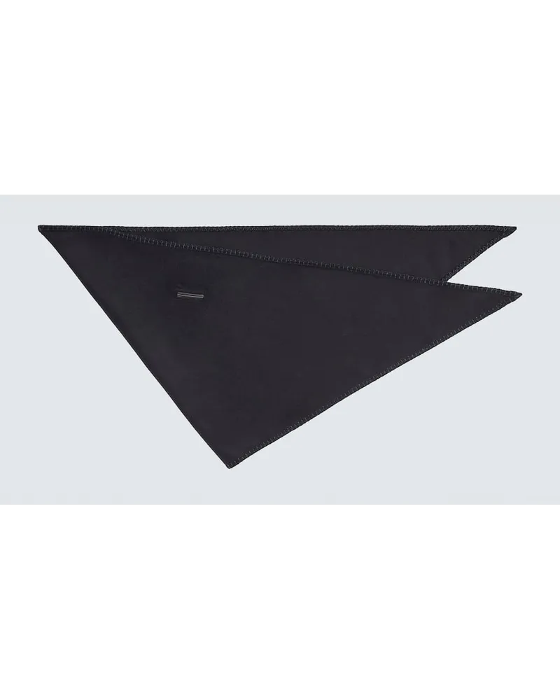 Loro Piana Foulard Yuzawa in cashmere con pelle Blu