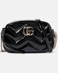 Gucci Borsa GG Marmont Mini in vernice Nero