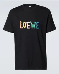 Loewe T-shirt in cotone con logo Nero