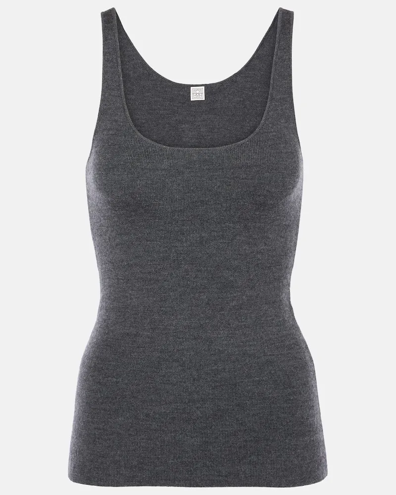 Totême Tank top in misto lana Grigio