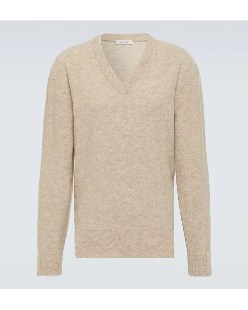 Christophe Lemaire Pullover in lana con scollo a V Grigio
