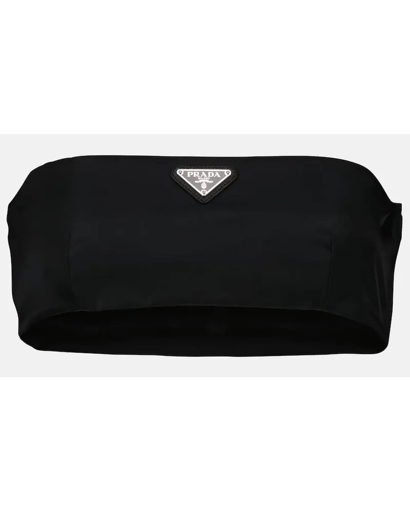 Prada Top in gabardine Re-Nylon Nero