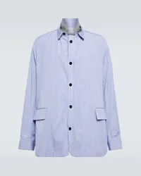 Sacai Camicia in cotone a righe Blu