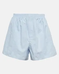 Chloé Chloé Shorts in cotone a vita alta Blu