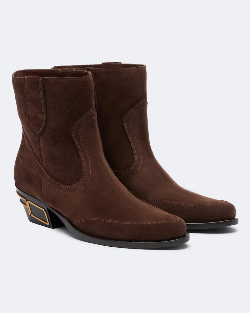 Etro Stivaletti in suede Marrone