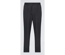Pantaloni regular in cotone e seta