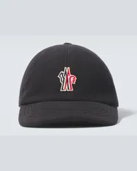 Moncler Cappello da baseball con logo Nero