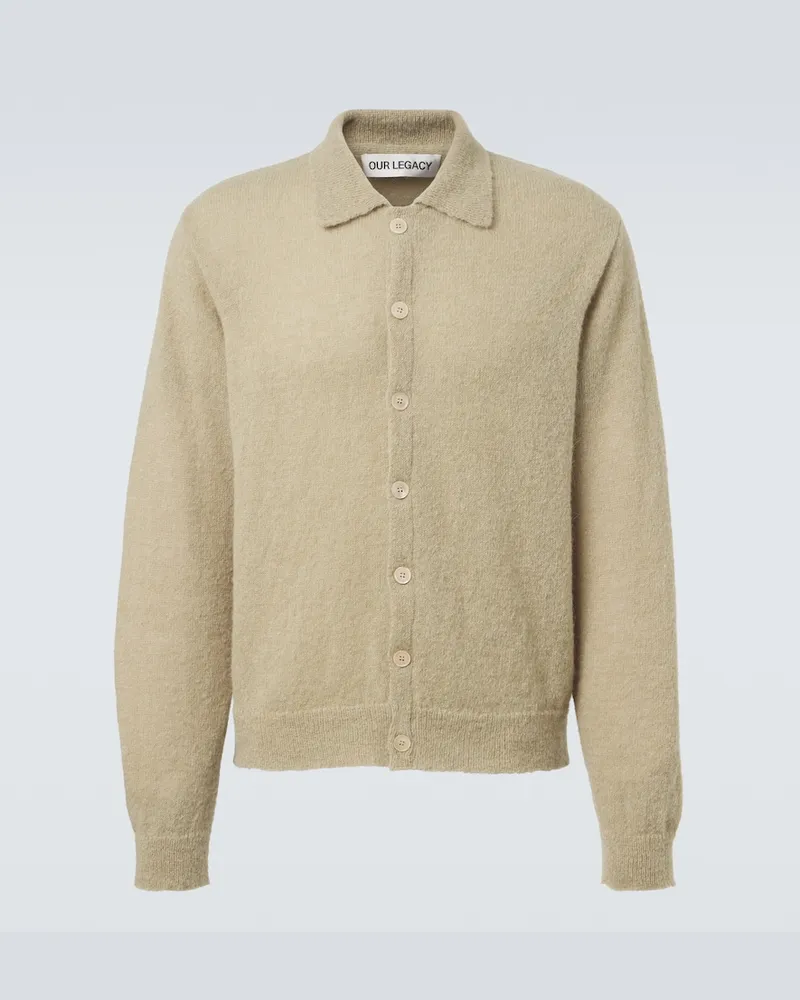 Our Legacy Cardigan Evening in misto lana e cashmere Verde