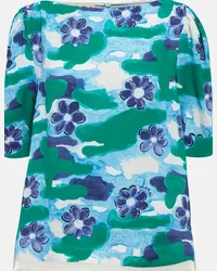 Marni Top in cady con stampa Multicolore