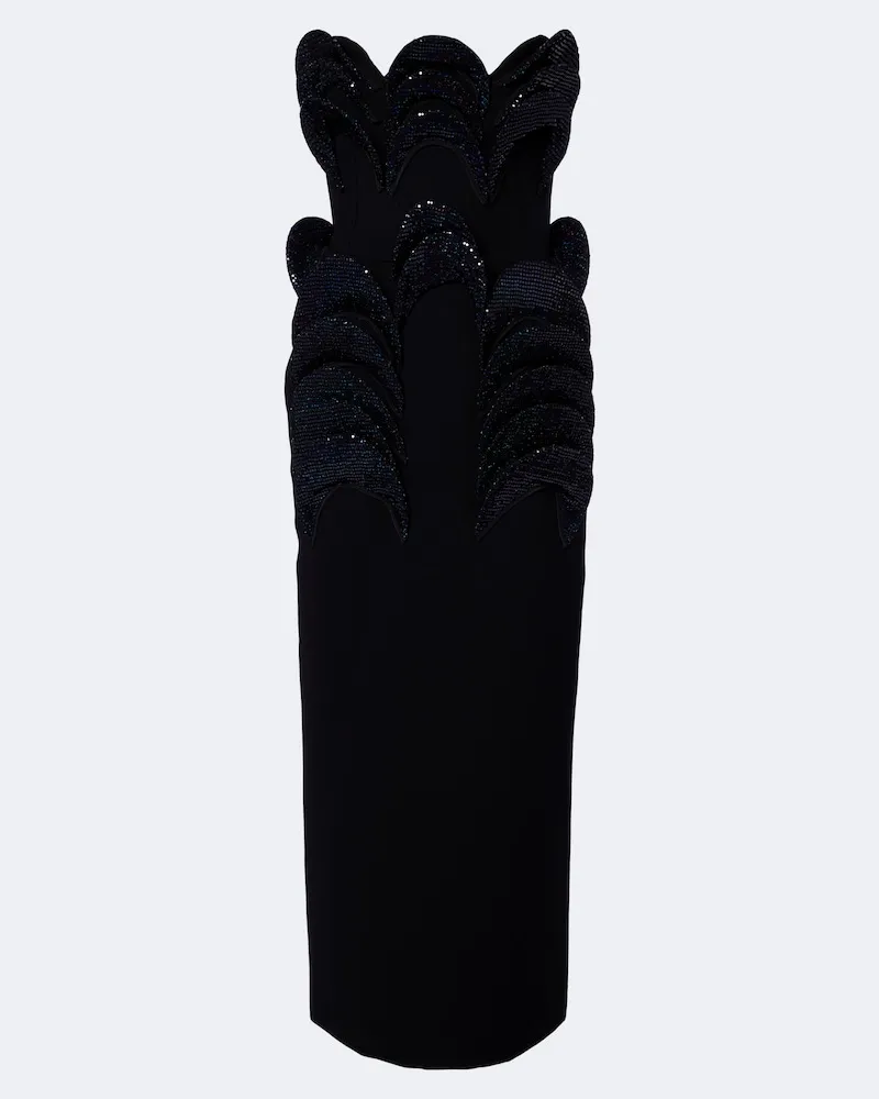 Maticevski Abito da cocktail Glint con paillettes Nero