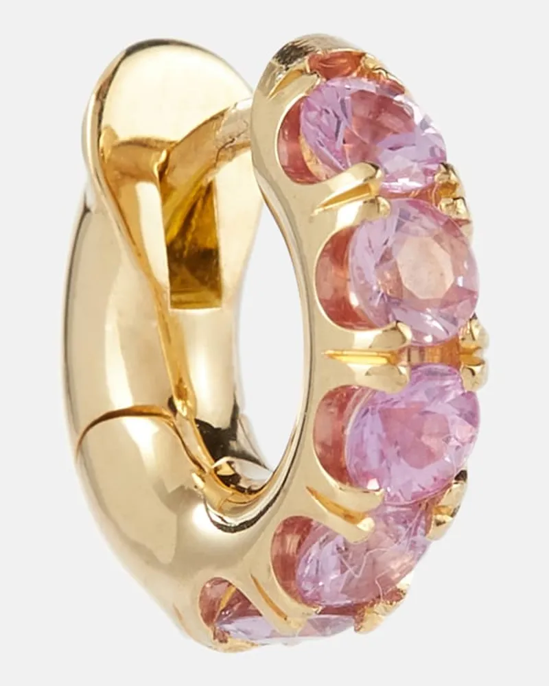 Spinelli Kilcollin Orecchino singolo Mini Macro Hoop in oro 18 kt con zaffiri Giallo
