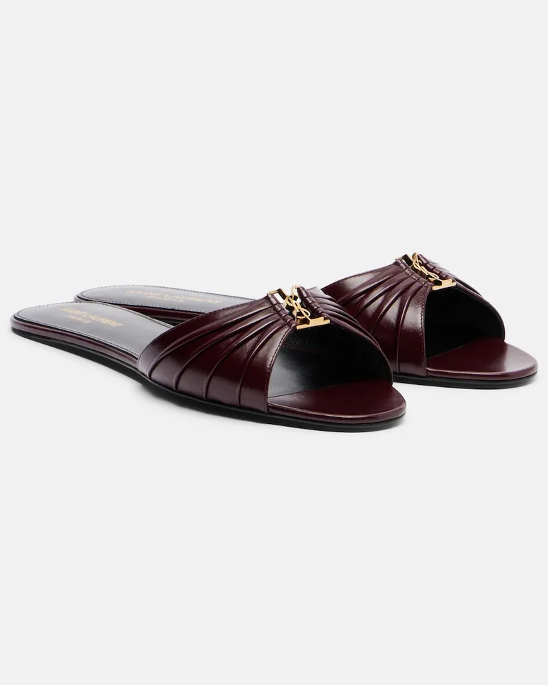 Saint Laurent Sandali Babylone in pelle Borgogna