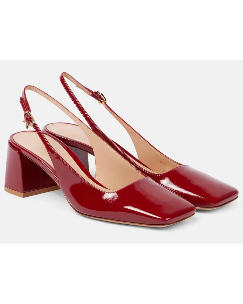 Gianvito Rossi Pumps slingback Freeda in vernice Borgogna