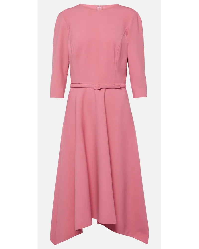 Oscar de la Renta Abito midi in misto lana Rosa