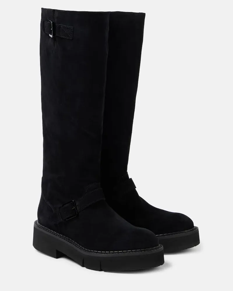 Robert Clergerie Stivali Colby in suede Nero