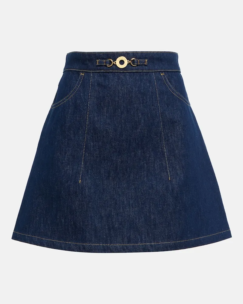 Patou Minigonna di jeans a vita alta Blu