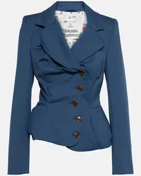 Vivienne Westwood Blazer asimmetrico in misto cotone Blu