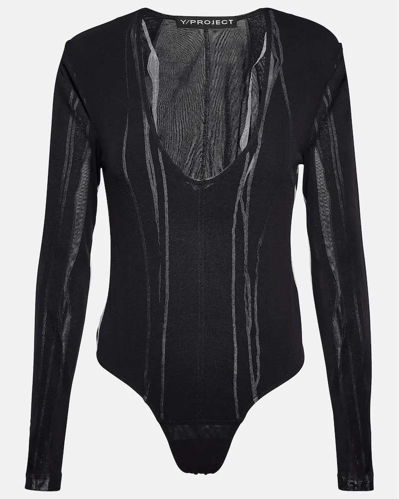 Y/PROJECT Exclusive to Mytheresa - Body con volant Nero