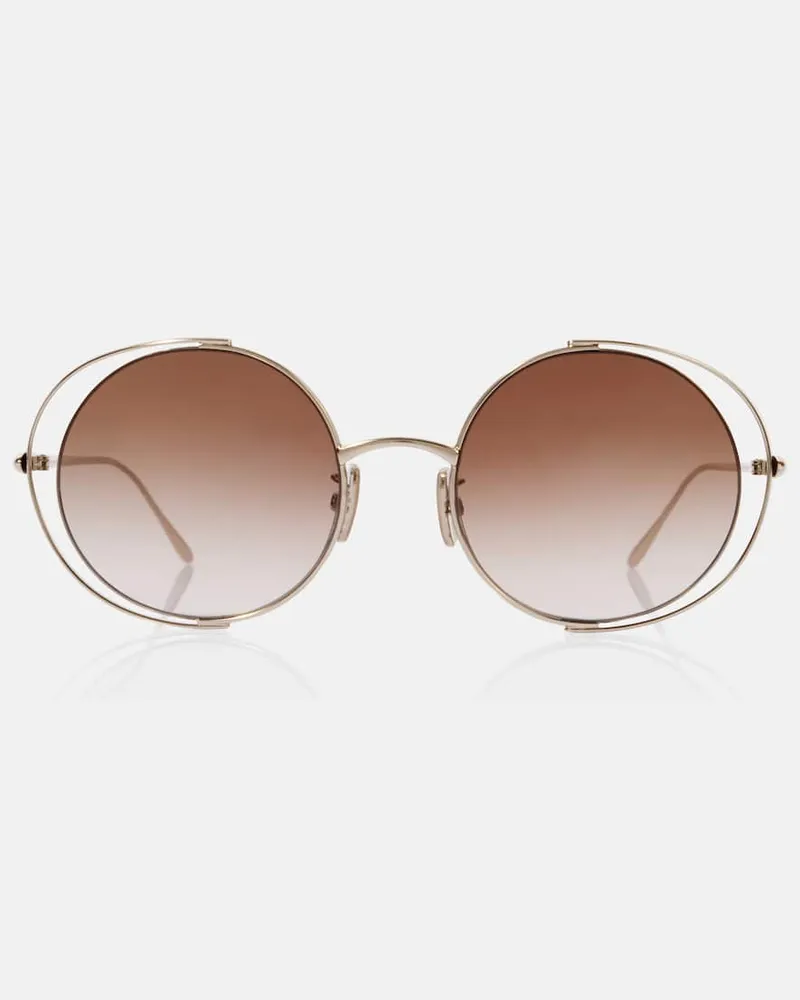 Loewe Occhiali da sole rotondi Signature Oro