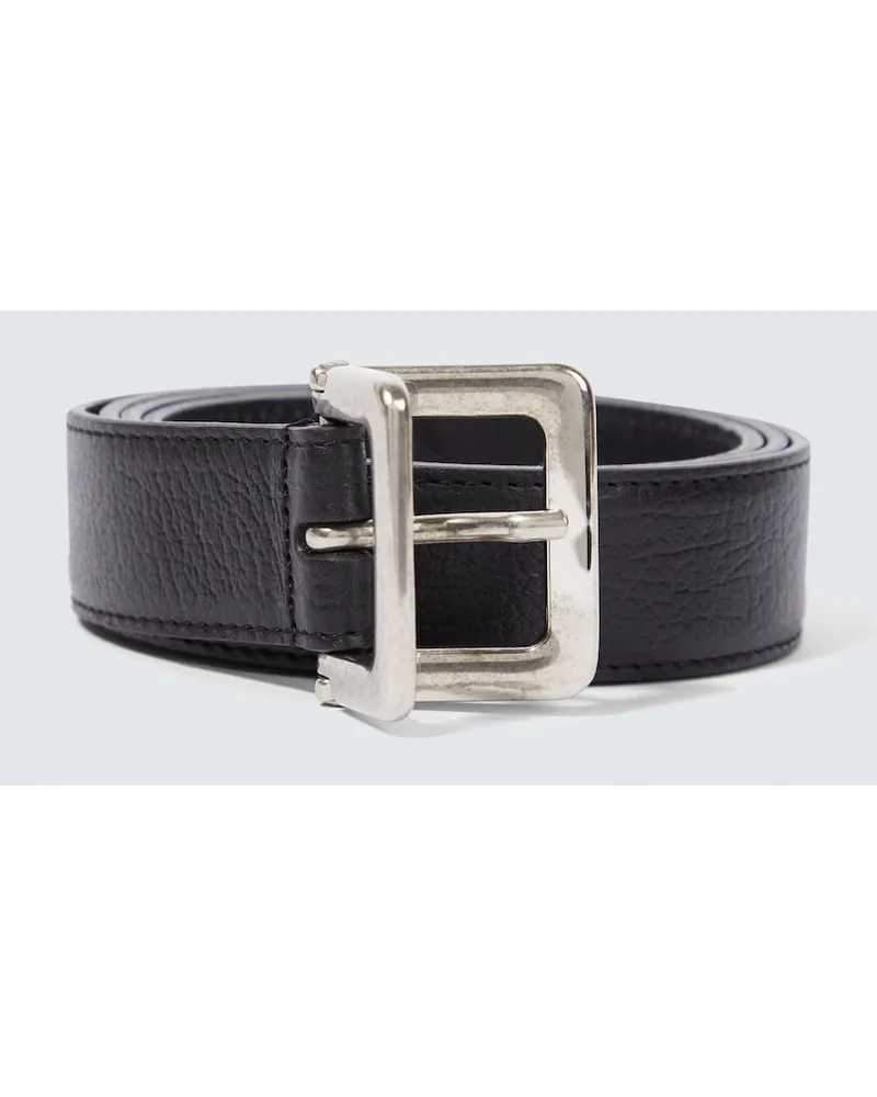 Saint Laurent Cintura in vernice Nero