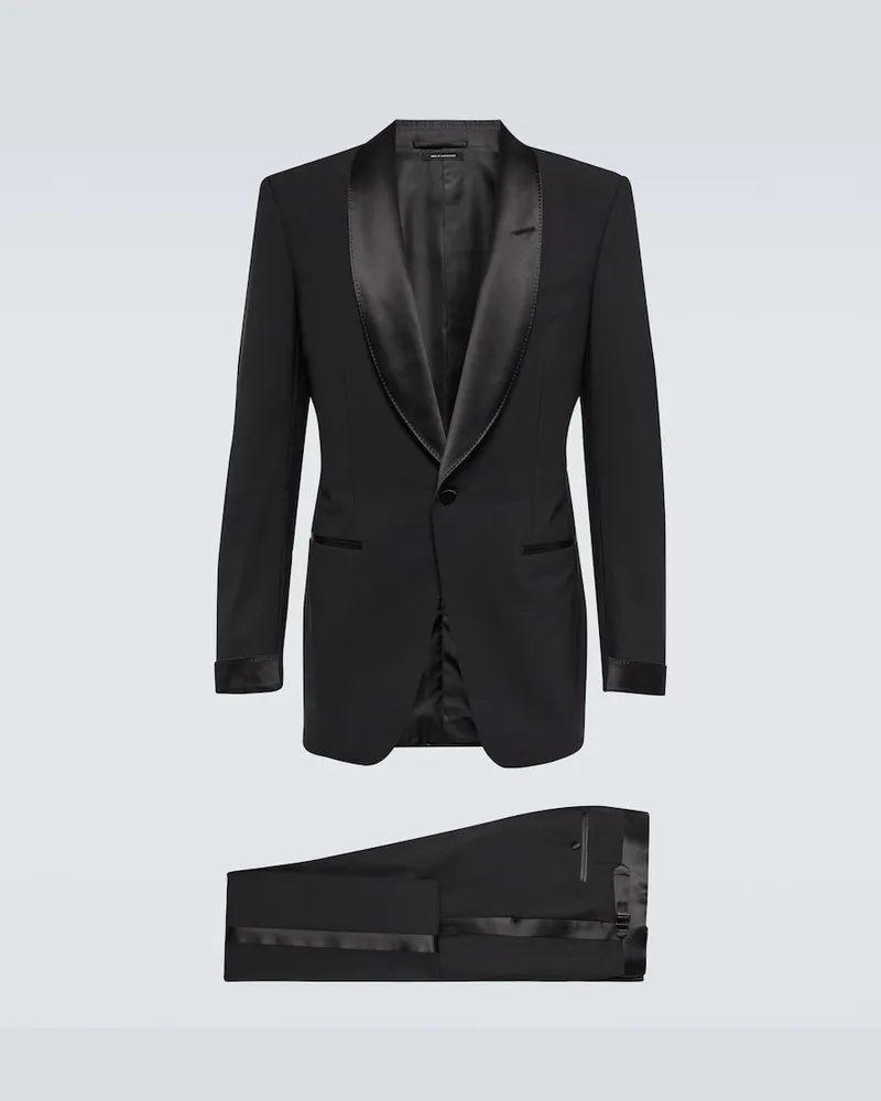 Tom Ford Smoking Atticus in misto lana Nero