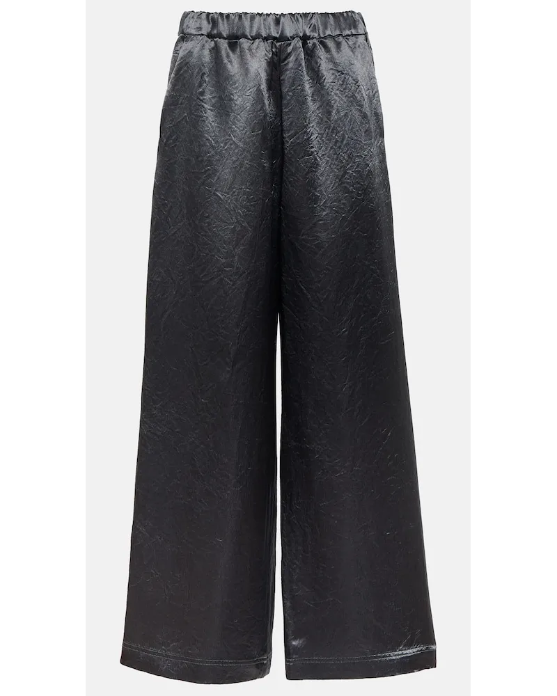 Max Mara Pantaloni Acanto in raso a gamba larga Grigio
