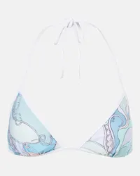 Emilio Pucci Top bikini a triangolo con stampa Multicolore