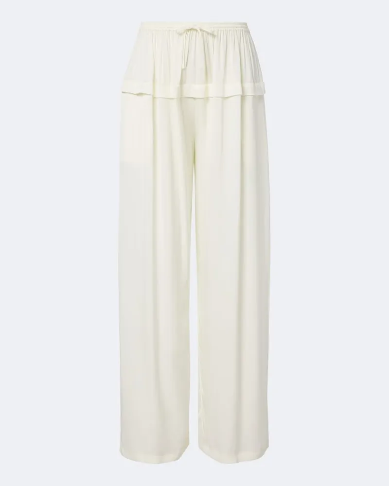 Alaïa Alaïa Pantaloni a gamba larga in crêpe Bianco