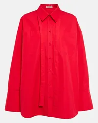 Valentino Garavani Camicia in popeline di cotone Rosso