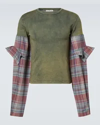 Acne Studios T-shirt in jersey di cotone con stampa Multicolore