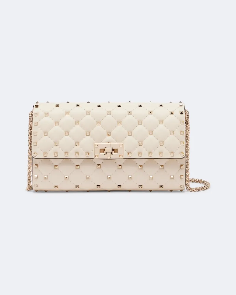 Valentino Garavani Borsa a spalla Rockstud Spike Small in pelle Bianco