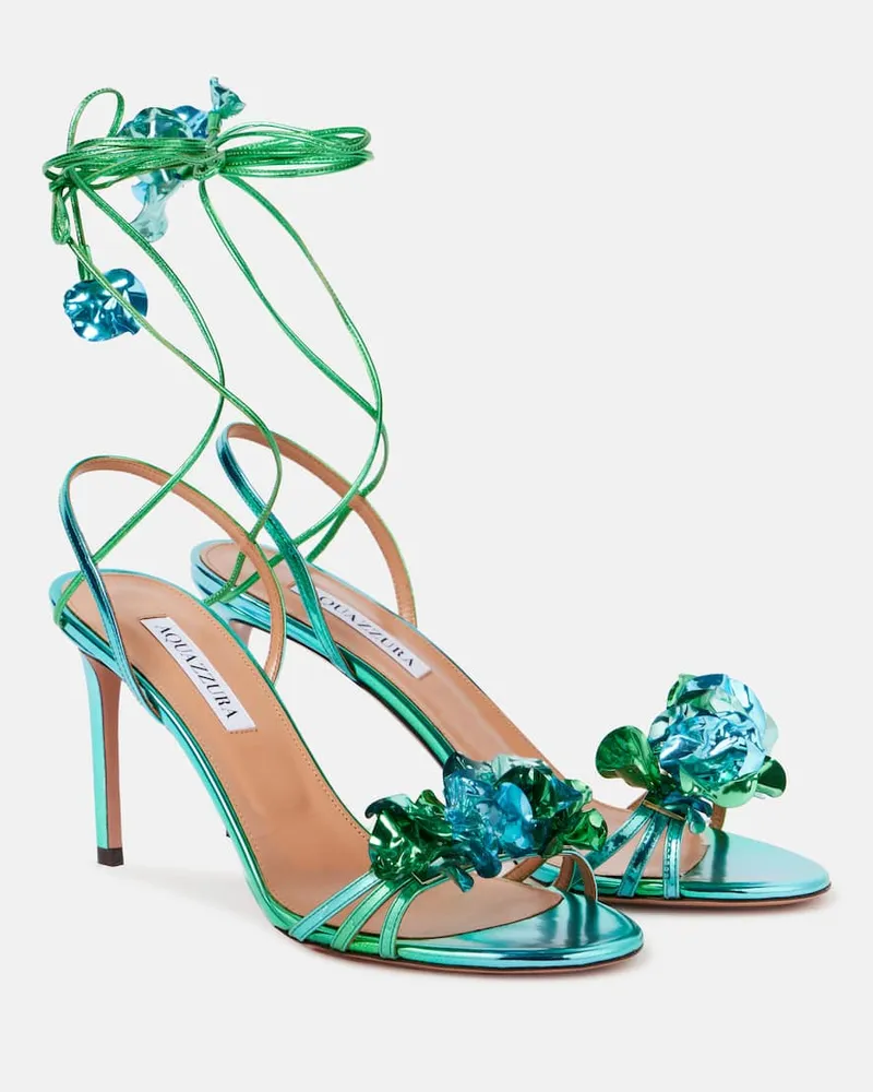 Aquazzura Sandali Summer Sun 85 in pelle Blu