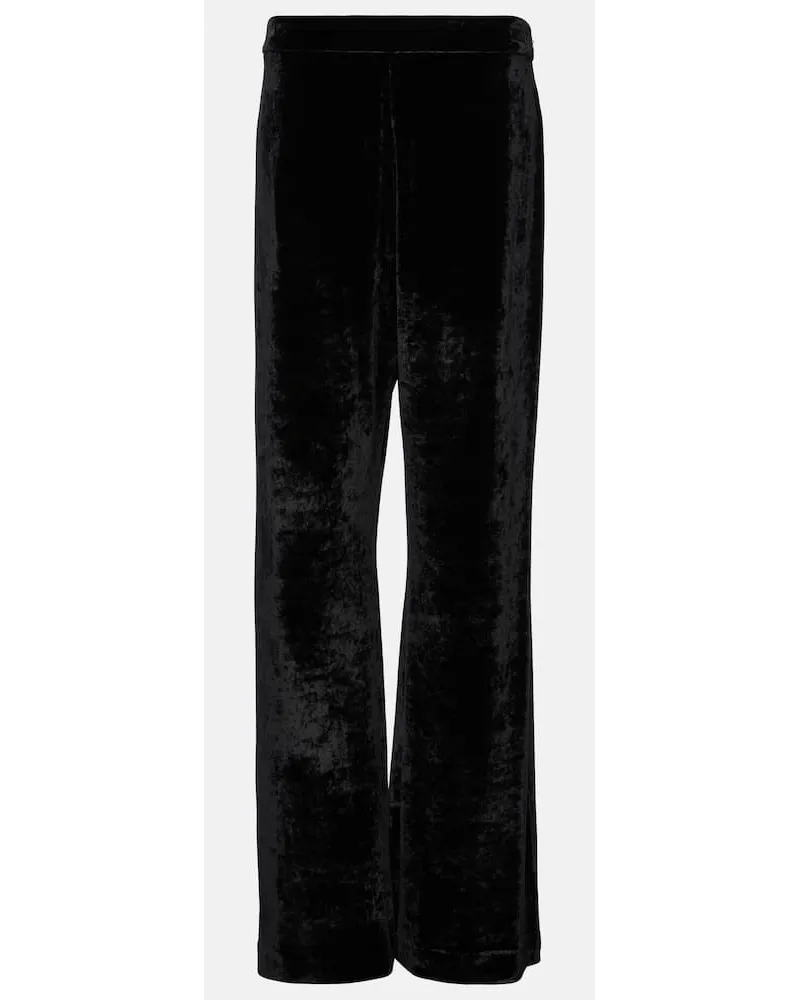 Jil Sander Pantaloni a gamba larga in velluto Nero
