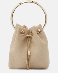 Jimmy Choo Borsa Bon Bon Small in mesh Oro