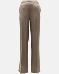 Joseph Pantaloni Tova in raso di seta Beige